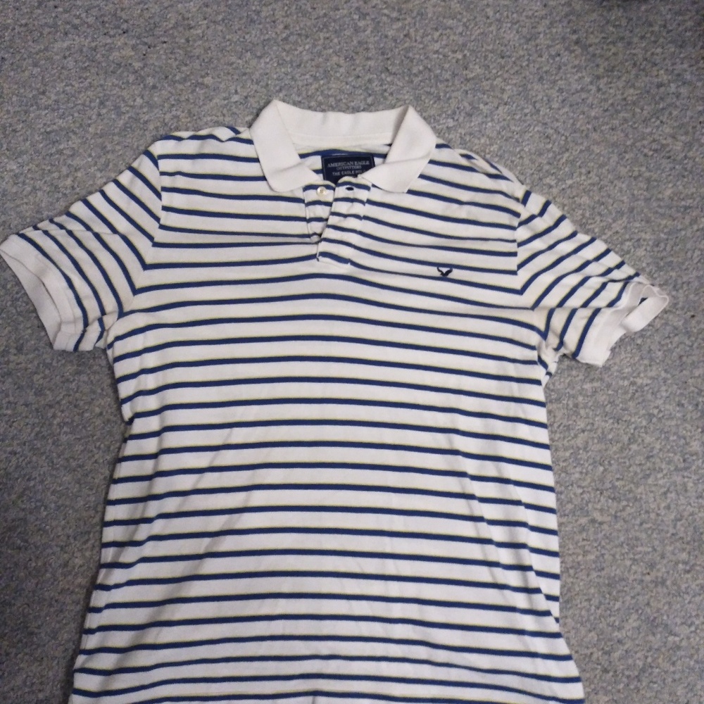 American Eagle Striped Polo